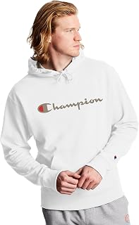 Champion Men's Powerblend Fleece Hoodie, Multi Color Script