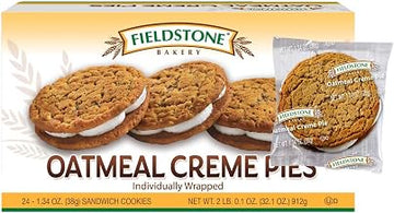 Fieldstone Bakery Oatmeal Creme Pie -- 192 per case.