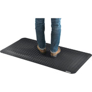 24" W x 48L Diamond Plate Ergonomic Anti Fatigue Mat by Global Industrial – 24" W x 48L, Vinyl, Black, Model 39267090020000400