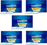 Tampax Tampons Regular Absorbency - 10 ct, Pack of 5