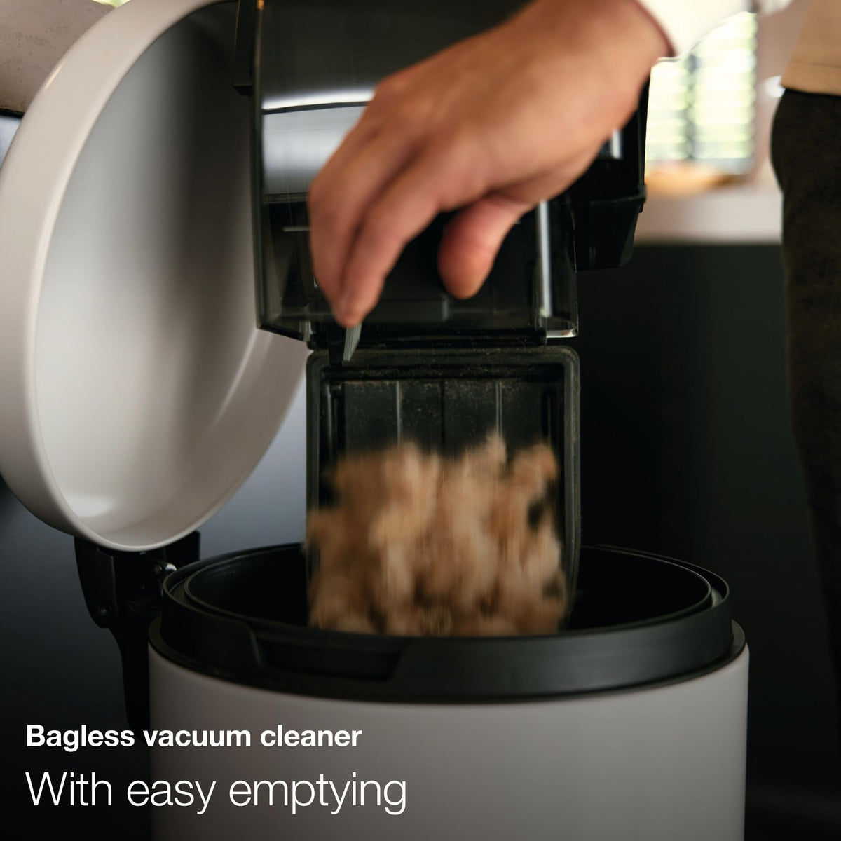 Boost CX1 Parquet Bagless Canister for Hard Floors by Miele – 1 liters, White/Rose, Model 11735540