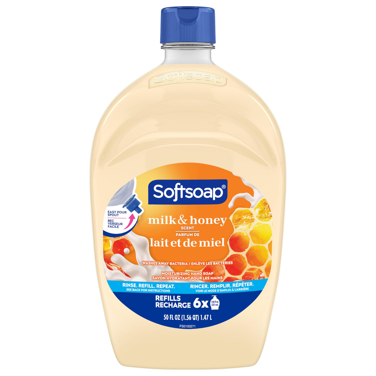 Moisturizing Liquid Hand Soap Refill by Softsoap – 50 Ounce (Pack of 3), Yellow, Pack of 3, Model 61046110