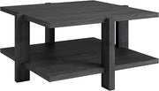 Henn&Hart 35" Modern Coffee Table, Dark Gray
