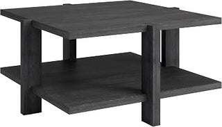 Henn&Hart 35" Modern Coffee Table, Dark Gray