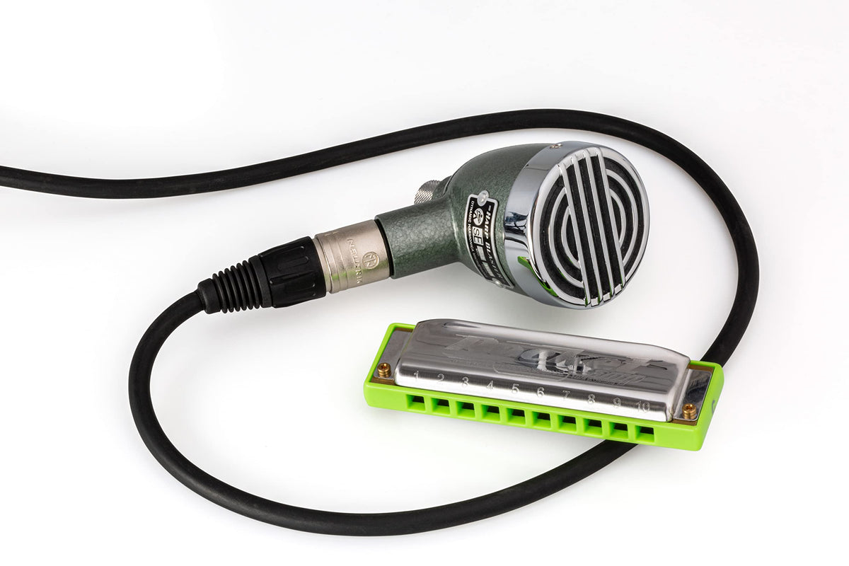 Harmonica Instrument Dynamic Microphone () by Hohner – Stainless Steel, Green, Model MZ20201