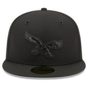 Men's Black Philadelphia Eagles 2026 Sideline Throwback 59FIFTY Fitted Hat by New Era – 84% Polyester/16% Elastane, Philadelphia Eagles, Black, Model 26 Nfl Sideline 59fifty Cw