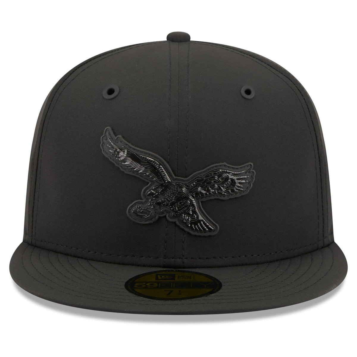 Men's Black Philadelphia Eagles 2026 Sideline Throwback 59FIFTY Fitted Hat by New Era – 84% Polyester/16% Elastane, Philadelphia Eagles, Black, Model 26 Nfl Sideline 59fifty Cw