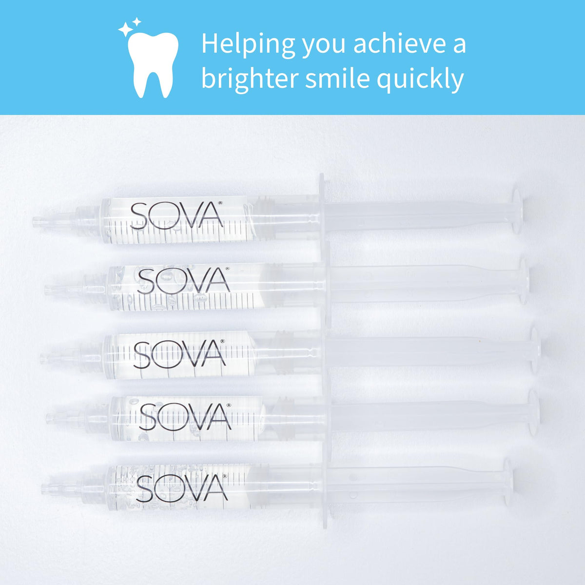 White - Teeth Whitening Replacement Gel - Peroxide for Extreme Whitening - 5 Pack - BPA by SOVA – 0.84 Fl Oz (Pack of 1), Model SOVAGEL5PK