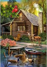 Lakeside Cabin Summer Garden Flag Camping 12.5" x 18" Briarwood Lane