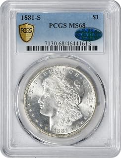 1881 S Morgan Dollar, CAC Verified PCGS MS68