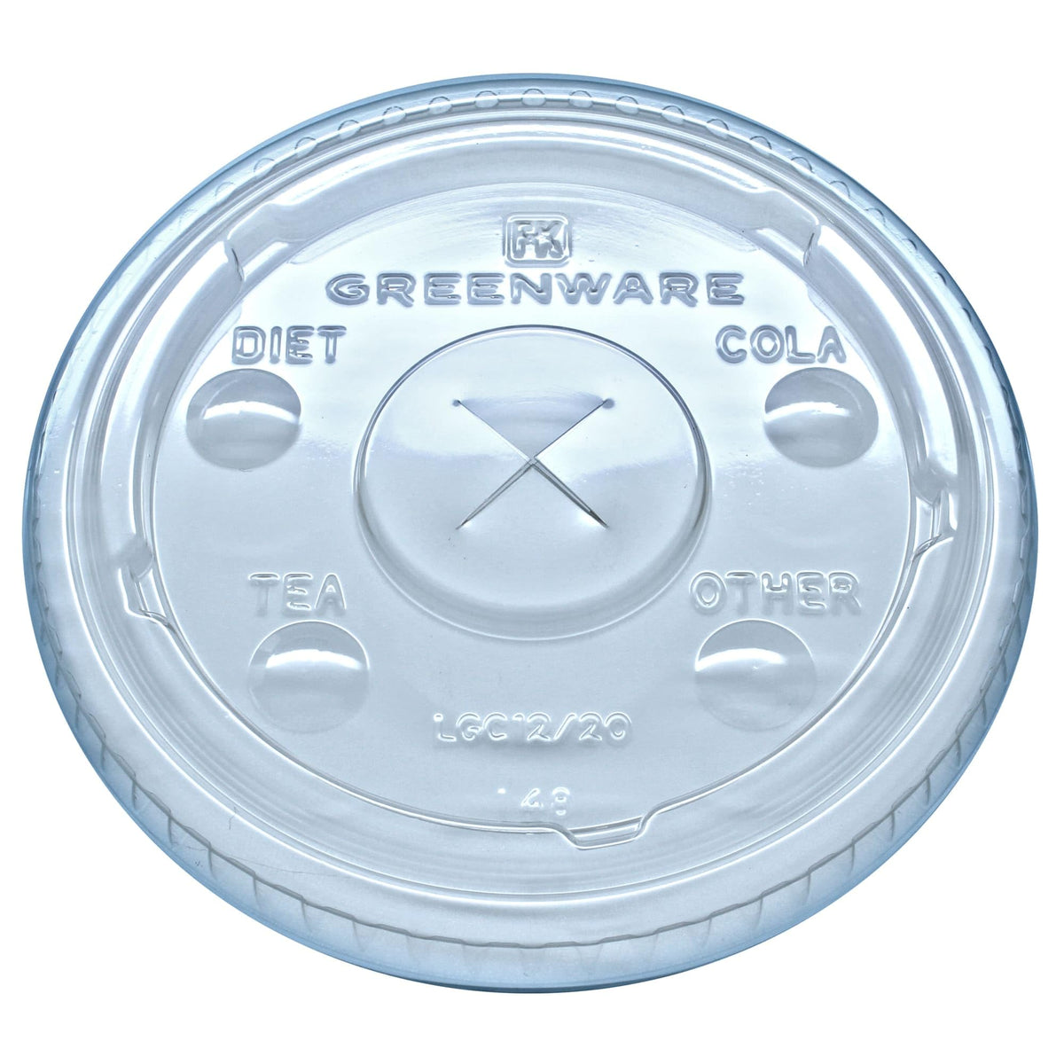 Fabri-Kal 9509111 LGC12/20 Greenware Lid with Buttons - 1000 / CS