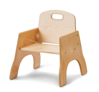 Chairries Stackable Chair by Jonti-Craft – 9" Height, Acrylic, Natural Wood, Model 6802JC