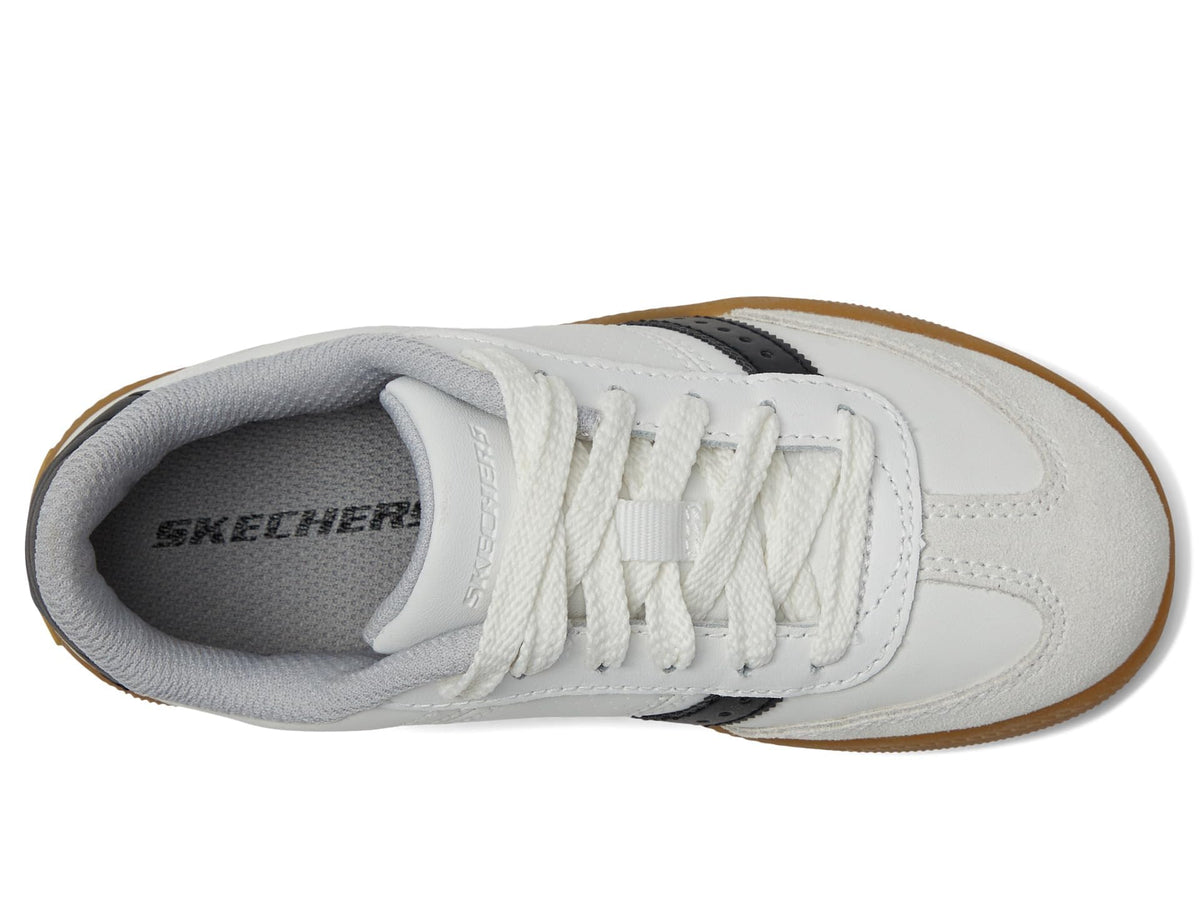 Kids Boys Zinger Street Sneaker by Skechers – 6 Big Kid, synthetic-and-rubber, White/Black, Model 405730L-WBK
