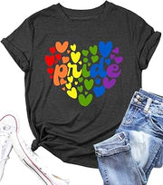 Pride Shirts for Women Human LGBT T-Shirt Rainbow Graphic Tee Shirt LGBTQ Equality Blouse Tops