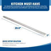 Durapan Stainless Steel 20.5 Inch Steam Table Adapter Hotel Pan Adapter Bar for Commercial Kitchens and Buffets by Carlisle FoodService Products – 20.5 x 1 x 1 Inches, Model 6070A