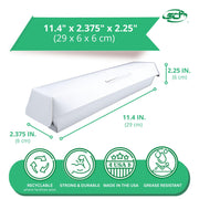 SOUTHERN CHAMPION TRAY Foot Long / 11-3/8" x 2-3/8" x 2-1/4" / White Clamshell Take Out Containers