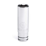 3/8" Drive Deep SAE Socket 9/16" by GEARWRENCH – 2.5 in, Alloy Steel, Full Polish Chrome, Model 80368
