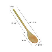 WDSP018 Wooden Spoon 18" OA Length by Thunder Group – 18 inches, Hardwood, White, Model 2898-B