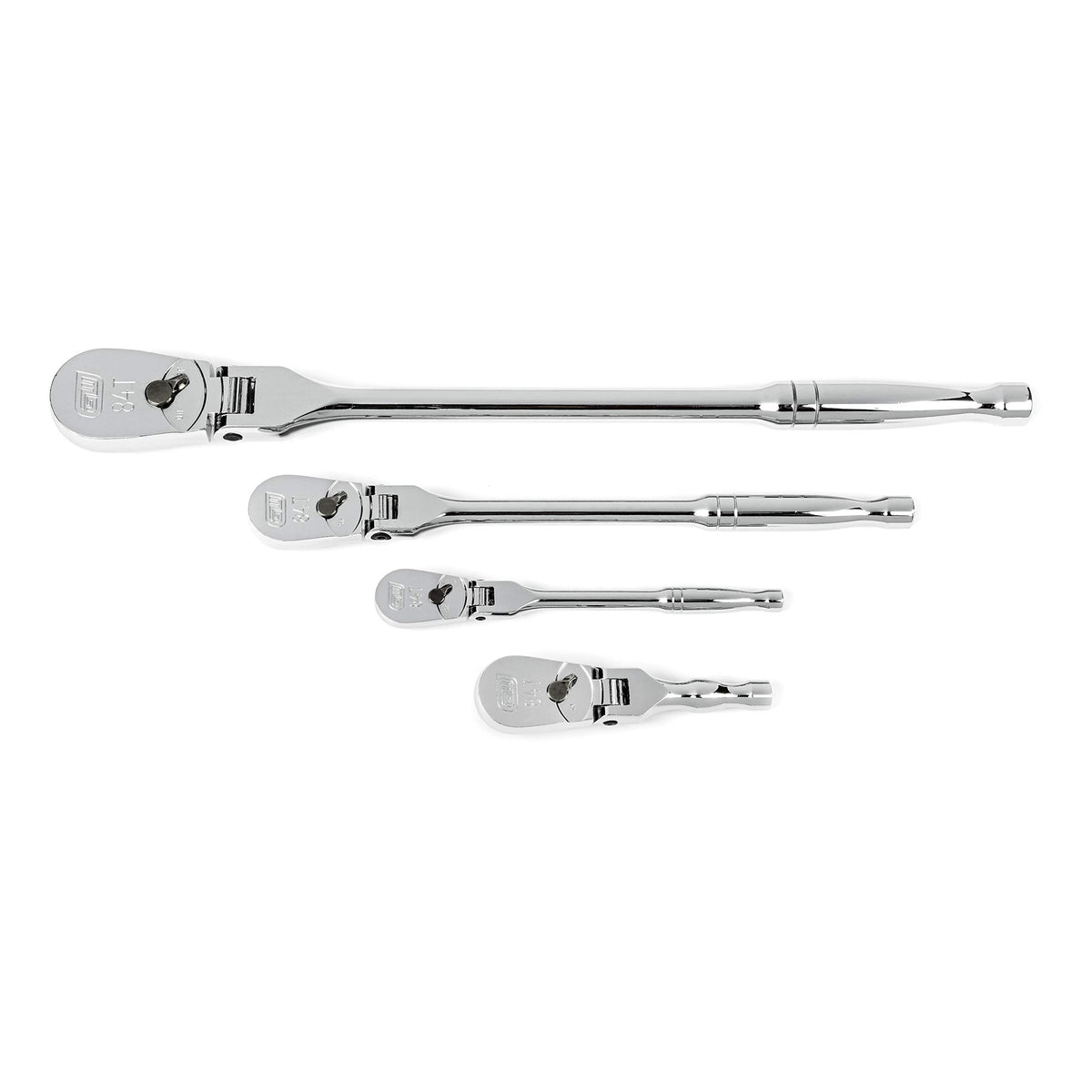 4 Pc. Flex Handle RATCHET SET by GEARWRENCH – 4 Pc. Flex, Alloy Steel, Silver, Model 81230A-07