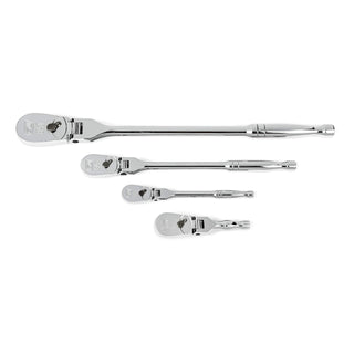 4 Pc. Flex Handle RATCHET SET by GEARWRENCH – 4 Pc. Flex, Alloy Steel, Silver, Model 81230A-07