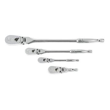 4 Pc. Flex Handle RATCHET SET by GEARWRENCH – 4 Pc. Flex, Alloy Steel, Silver, Model 81230A-07