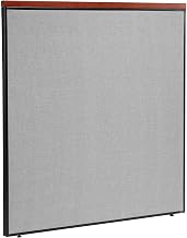 Global Industrial Deluxe Office Partition Panel, Gray, 60.25 Inch Width x 61.5 Inch Height, 1 Piece, for Office Partitioning Solutions