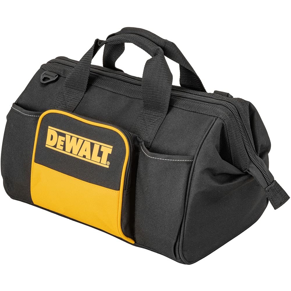 Multitak Small Easy Access Tool Bag by DEWALT – 400 mm, Leather Metal Plastic Nylon, Multicolor, Model DEWDWST83514-1