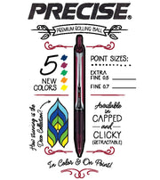 Precise V5 RT Retractable Rollerball Pens by PILOT – 2 Count (Pack of 1), Metal, Red, Model 26082