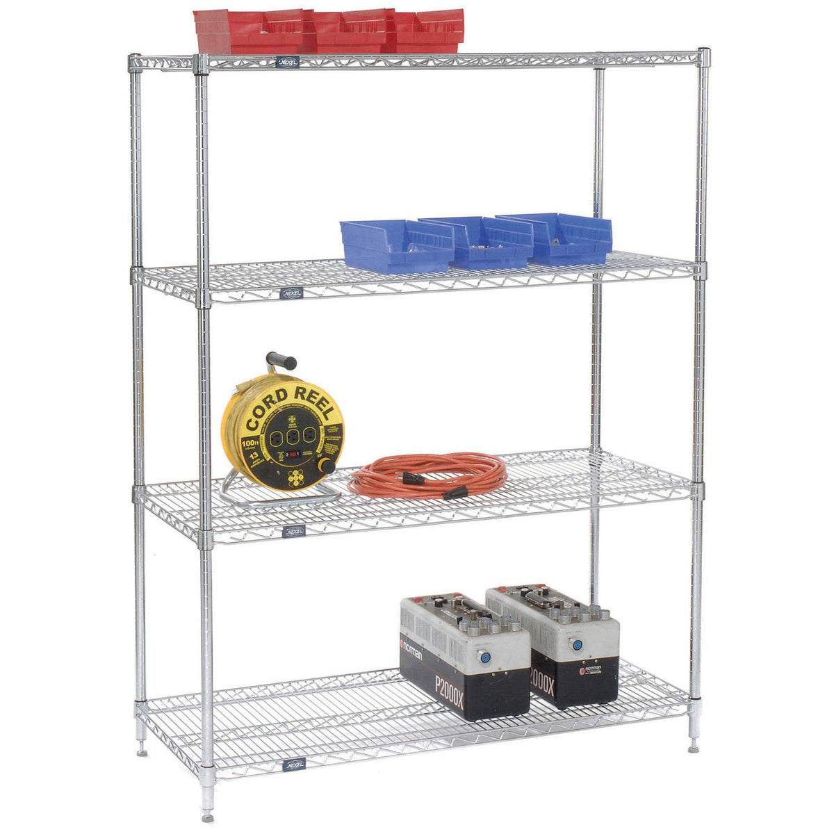 18486C Chrome Wire Shelving by Nexel – Alloy Steel, Chrome, Model 188402