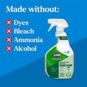 CloroxPro EcoClean Disinfecting Cleaner Spray Bottle – 32 Fl Oz (Pack of 1), Colorless, Model TU_1327235