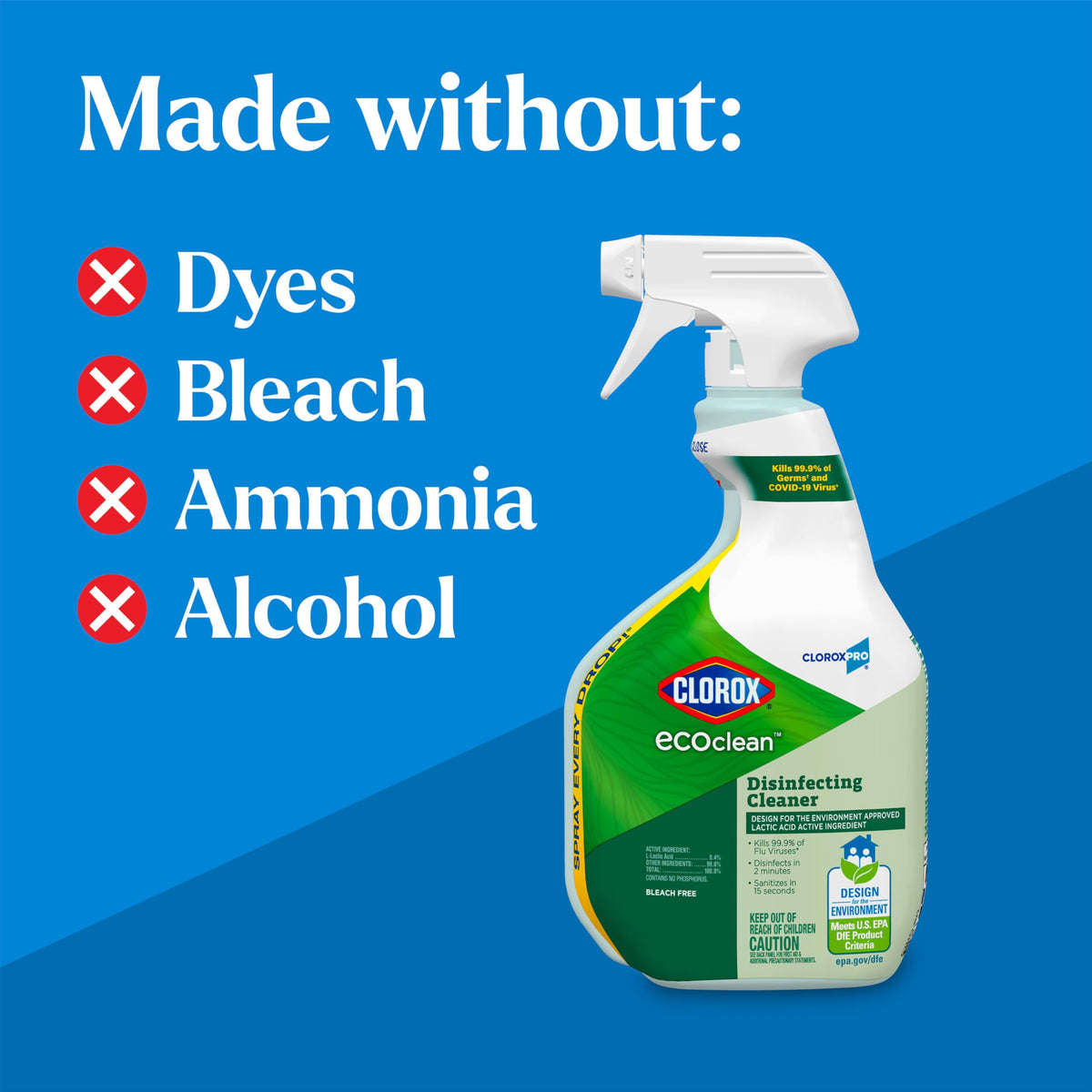 Clorox 32 Fl Oz (Pack of 1) / Colorless / Disinfecting Spray Bottle All-Purpose Cleaners