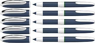 Schneider One Change Rechargeable Rollerball Pen, Box of 5, Green (183704)