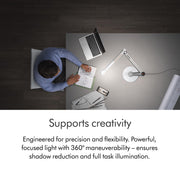 Solarcycle Morph™ Desk Light CD by Dyson – Large, Metal, White, Model 292214-01