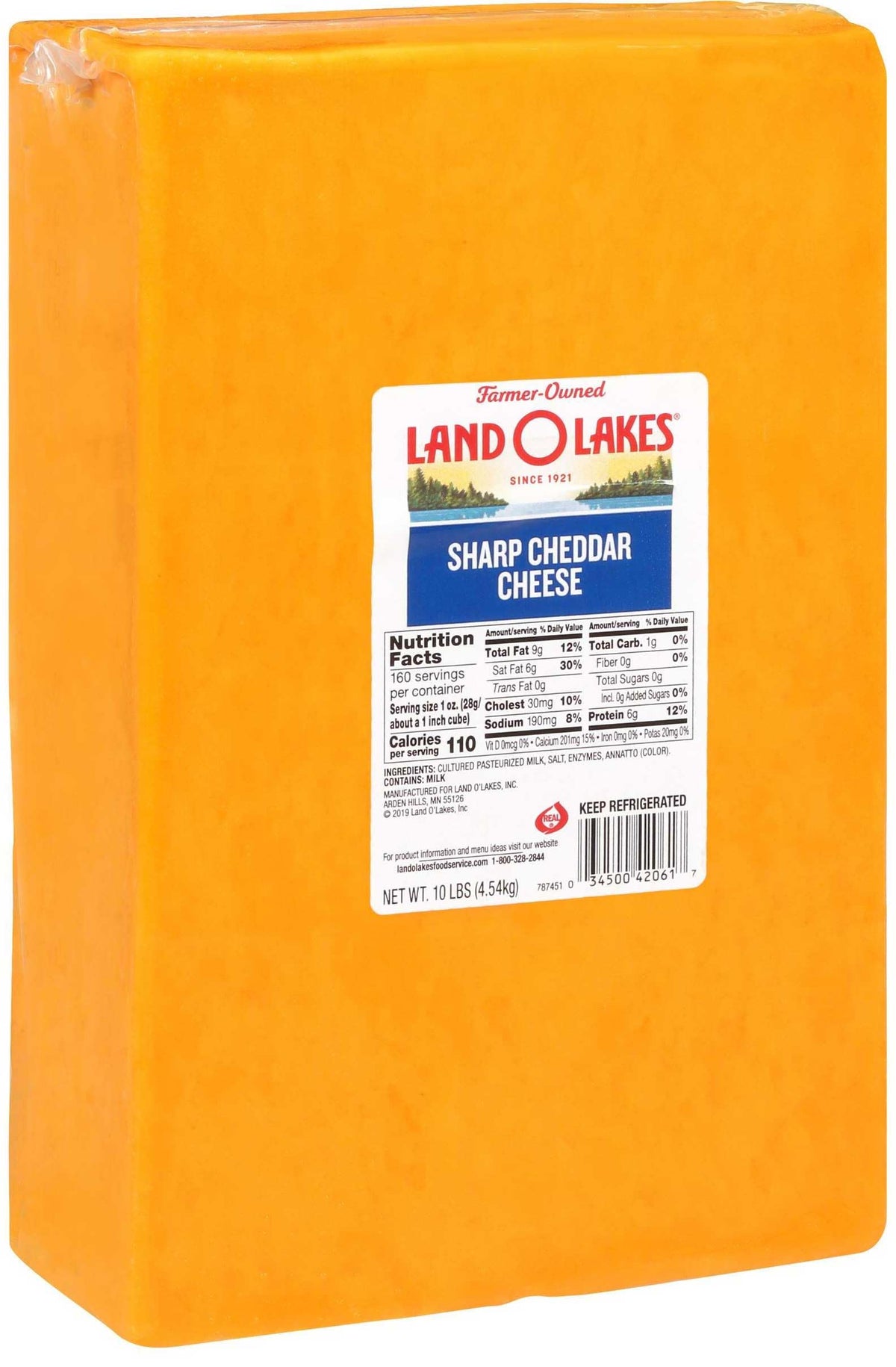 Yellow Sharp Cheddar Cheese by Land O Lakes – Medium, yellow
