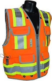 Radians SV55-2ZOD-2X Orange Heavy Woven/Mesh Engineer Vest, 2X-Large