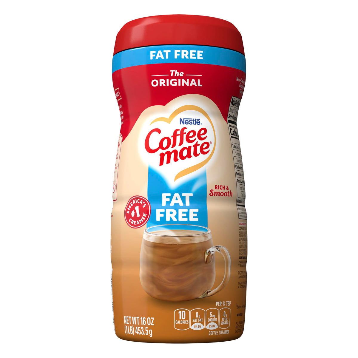 Coffee Mate Fat Free Original / 16 Ounce (Pack of 12) / Nestle Coffee-mate Coffee Creamer Fat Free Original, Pac Plant-Based Coffee Creamers
