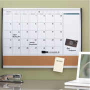 Magnetic Combination Calendar Board by Quartet – True, Plastic, White/Brown, Model BD-ARC-79372