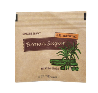 All Natural Brown Sugar Packets - Delicious Brown Sugar by Single Serv – 0.46 Ounce (Pack of 96), Brown, Pack of 96, Model 29576