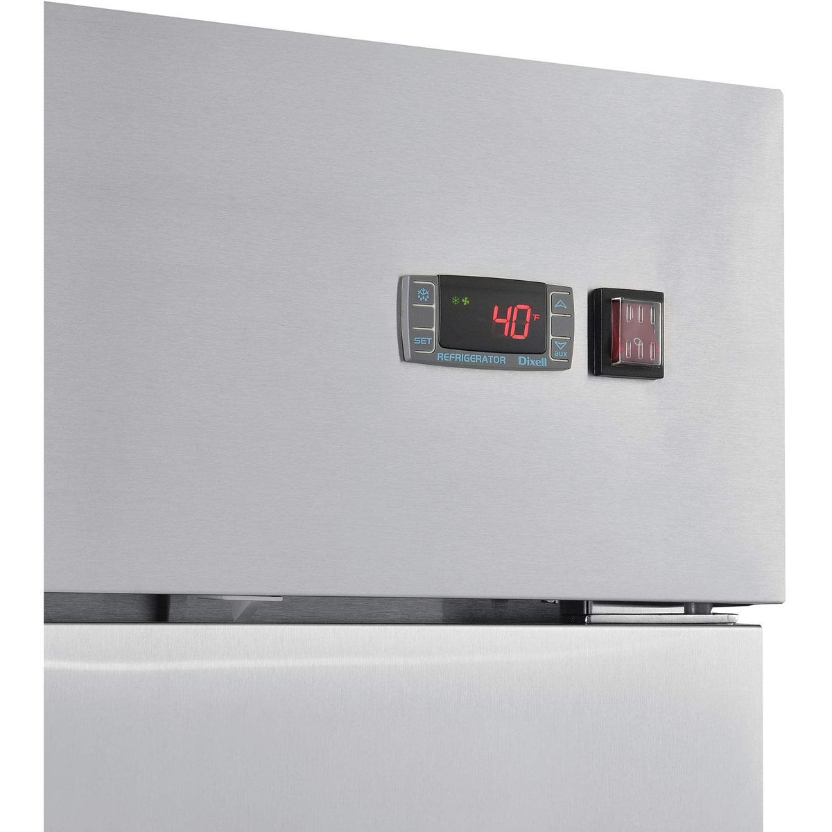 Reach-in Refrigerator by Nexel – 32.25"L x 29"W x 82.5"H, 23.0 cubic_feet, Stainless Steel, Multicolor, Model CFD-1RR-HC