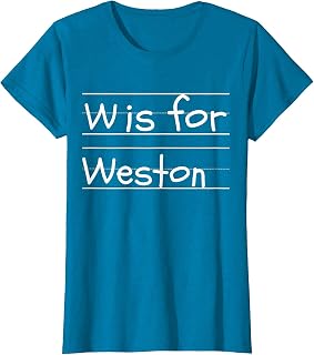 Personalized W is for Weston Name Student Kindergarten T-Shirt