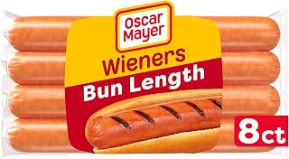 Oscar Mayer Hot Dogs, 8 ct Pack, Bun-Length Wieners