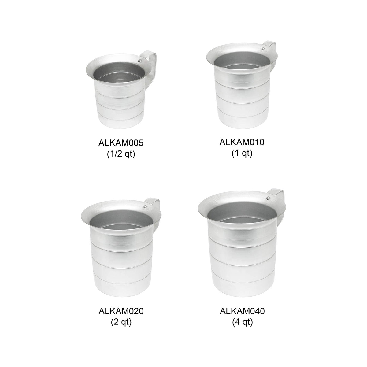Measure Cup.5 Quart by Thunder Group – .5 Quart, 0.5 quarts, Aluminum, Silver, Model ALKAM005