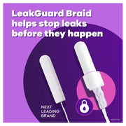 Tampons, Super Absorbency, with Leakguard Braid, Unscented, 14 Ct by Tampax – Rubber, Model Radiant