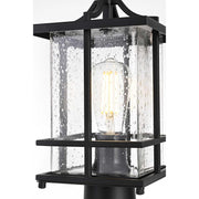 Miller One Light Outdoor Post Mount Black by Lighting Design – Iron, Black, Model OD312P16BK