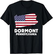 Distressed Patriotic USA Flag Dormont, Pennsylvania T-Shirt