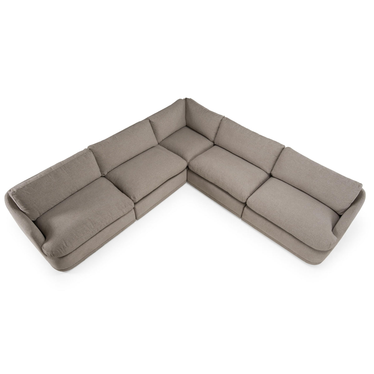 Chantry - Modern Grey Sand Fabric Sectional Sofa by Limari Home – Fabric, Grey, Model LIM-83256