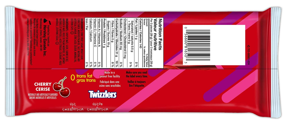Twizzlers Cherry / 14 Ounce (Pack of 1) / Red Gummy Candy