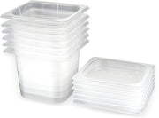 Modpans 1/6 Food Pan and Lid for Kitchens and Restaurants by San Jamar – 2 Quart, 1.9 liters, Polypropylene, White, Model MP16
