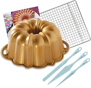 Nordic Ware Original Bundt Cake Pan - Finishing Tool & Cooling Rack Set
