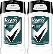 Degree Men UltraClear Antiperspirant Deodorant Black+White 2 Count 72-Hour Sweat & Odor Protection Antiperspirant For Men With MotionSense Technology 2.7 oz